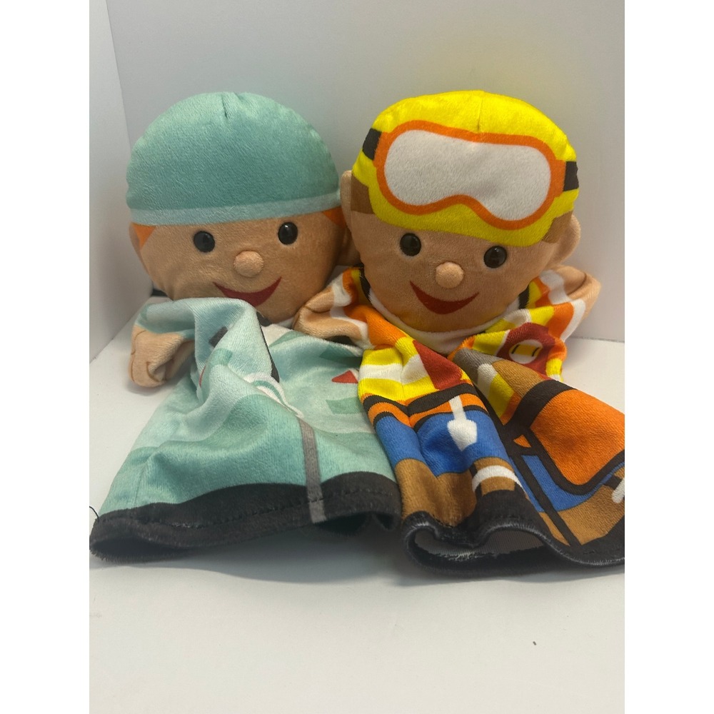 Melissa & Doug Community Helpers Hand Puppet Set Doctor Construction Worker